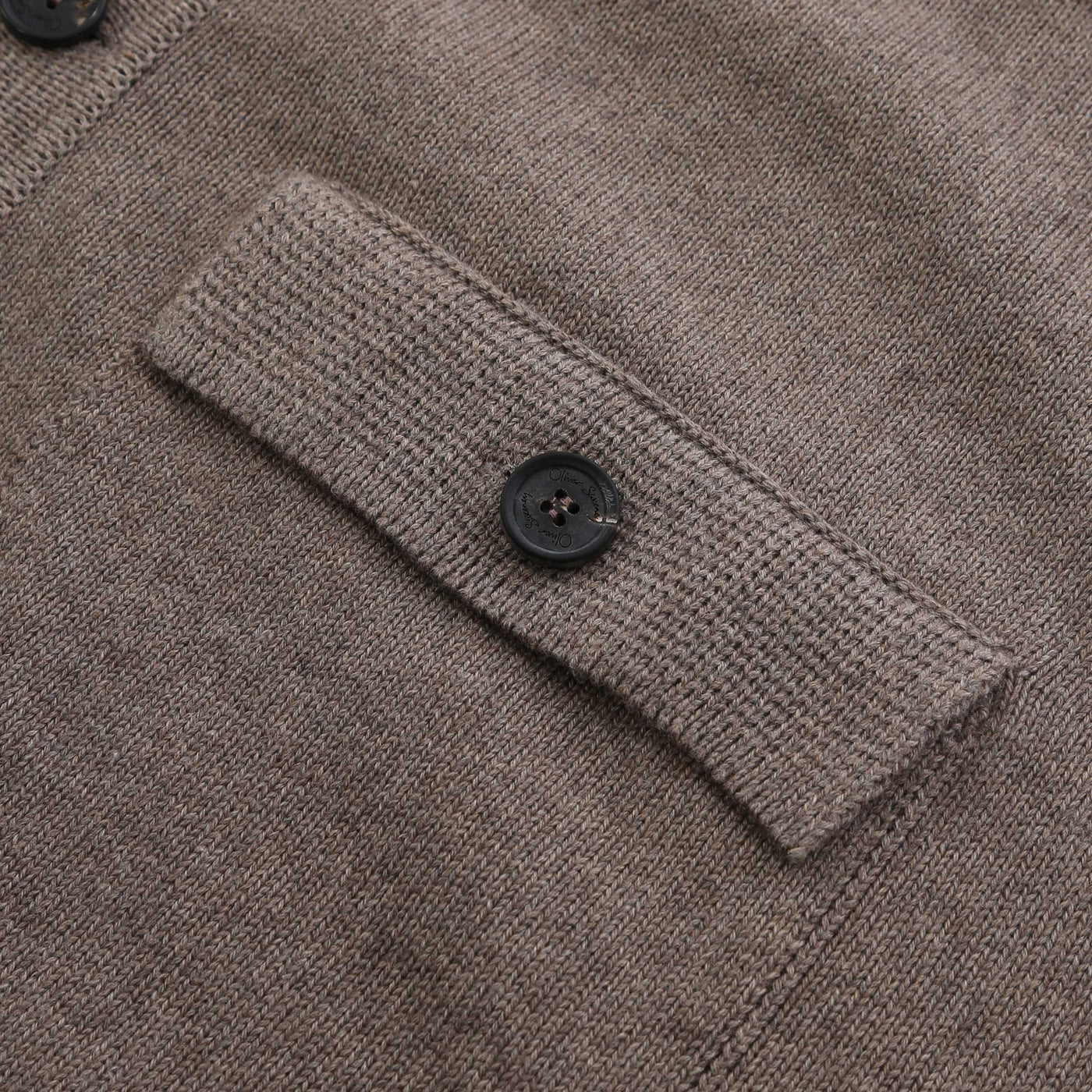 Oliver Sweeney Brecon Knit Cardigan in Mole Pocket