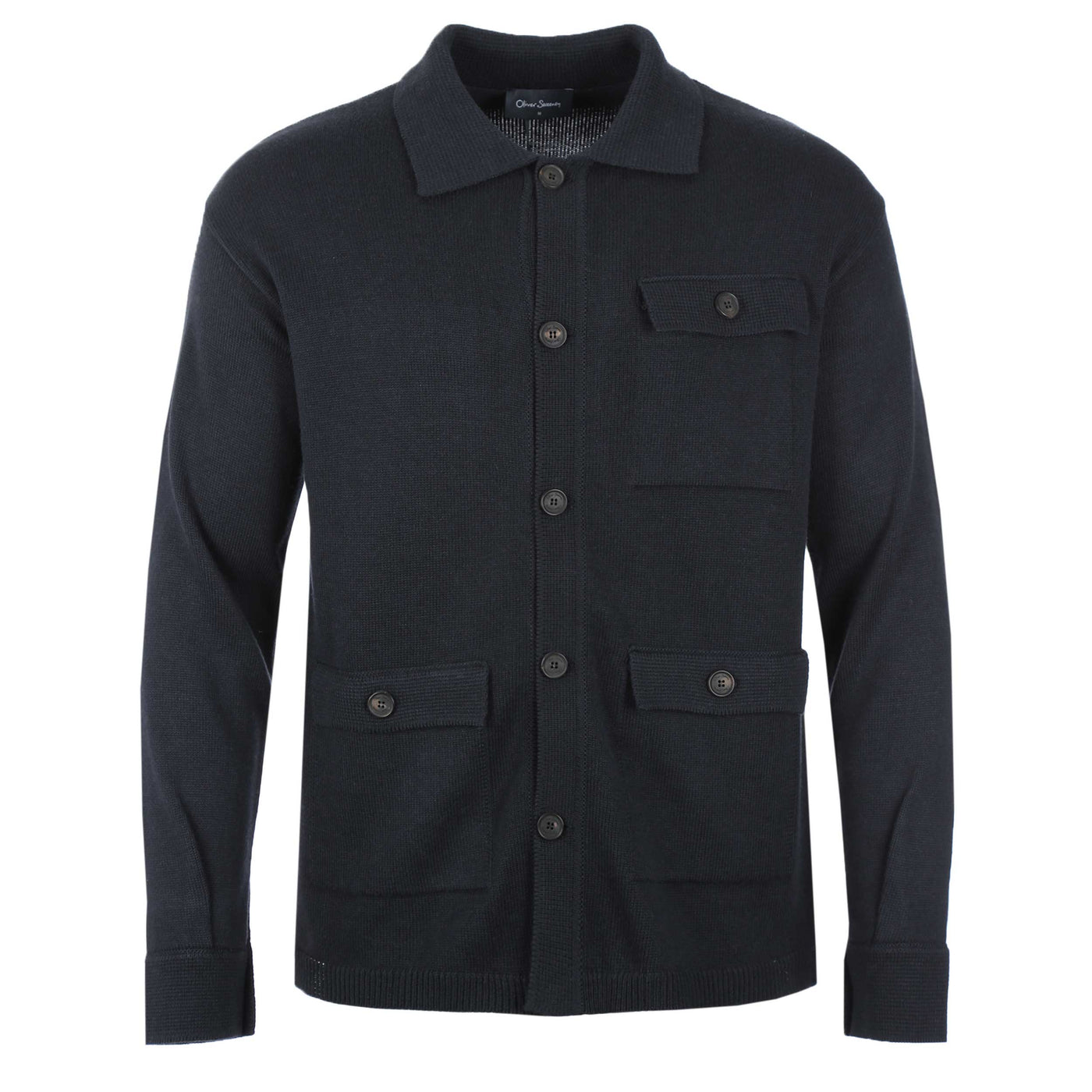 Oliver Sweeney Brecon Knit Cardigan in Navy