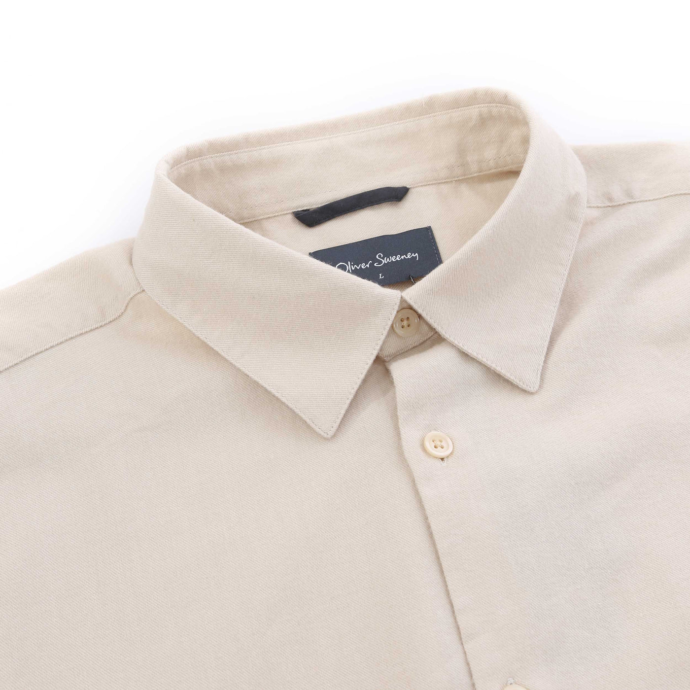 Oliver Sweeney Hawkesworth Shirt in Biscotto Collar