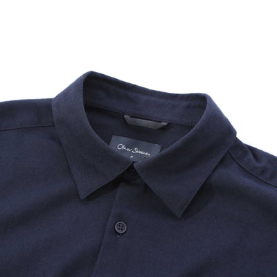 Oliver Sweeney Hawkesworth Shirt in Navy Collar