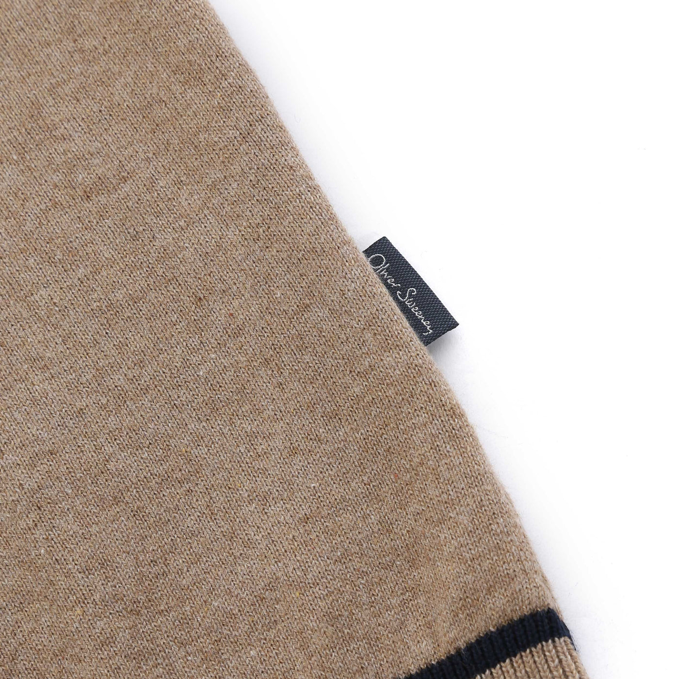 Oliver Sweeney Ludlow Knitwear in Camel Logo Tab