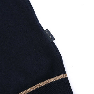 Oliver Sweeney Ludlow Knitwear in Navy Logo Tab