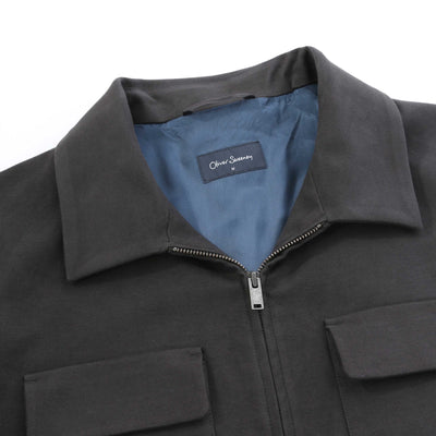 Oliver Sweeney Mertola Overshirt in Grey Collar