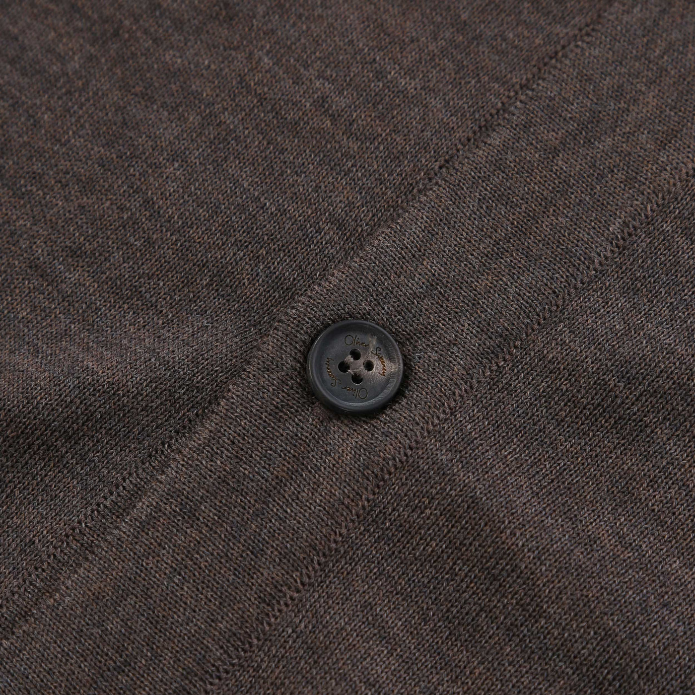 Oliver Sweeney Trefecca Cardigan in Chocolate Button