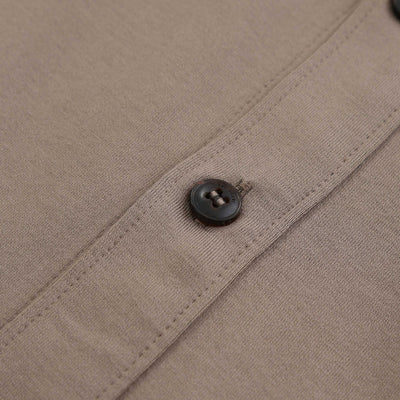 Pal Zileri Short Sleeve Button Thru Shirt in Taupe Button