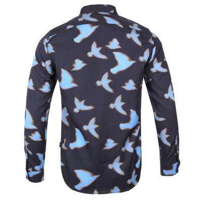 Paul Smith Birds Tailored Fit Shirt in Dark Navy Back