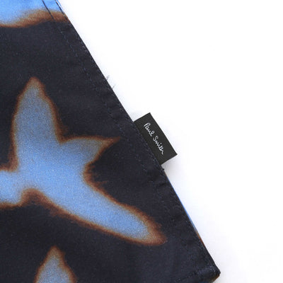 Paul Smith Birds Tailored Fit Shirt in Dark Navy Logo Tab