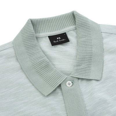 Paul Smith Button Front Polo Shirt in Green Collar