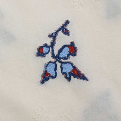 Paul Smith Floral Reg Fit SS Shirt in Off White Logo