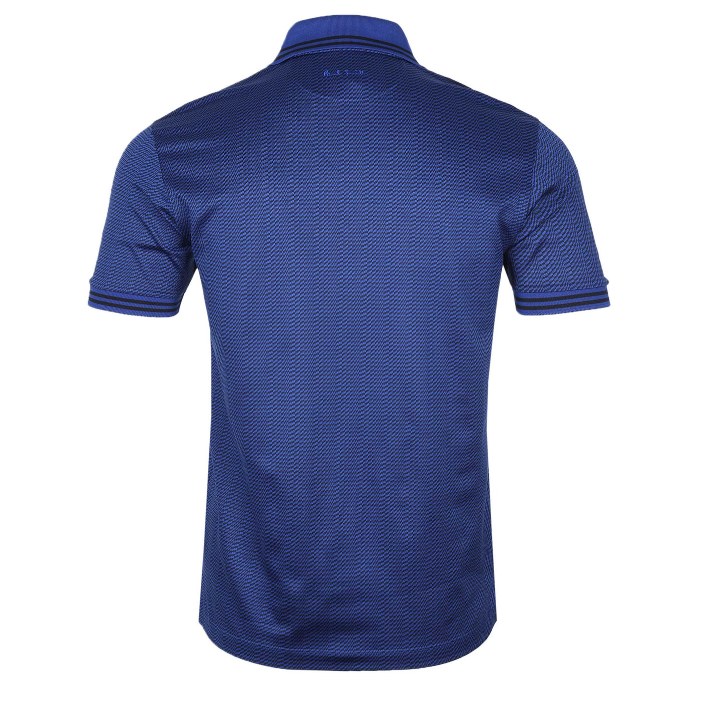 Paul Smith Geometric Polo Shirt in Dark Blue Back