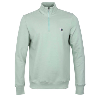 Paul Smith Half Zip Sweat Top in Green