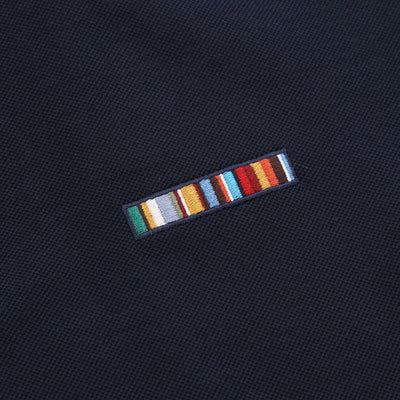 Paul Smith Multi Stripe Emb Polo Shirt in Navy Logo