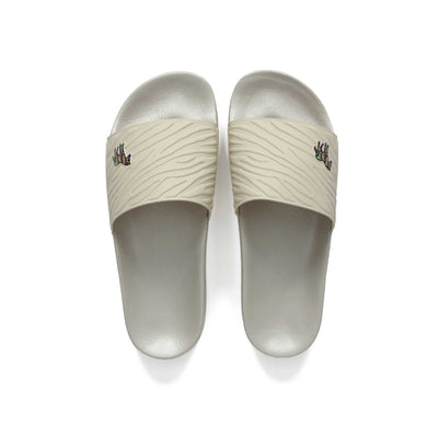 Paul Smith Nyro Zebra Slide in Off White Birdseye