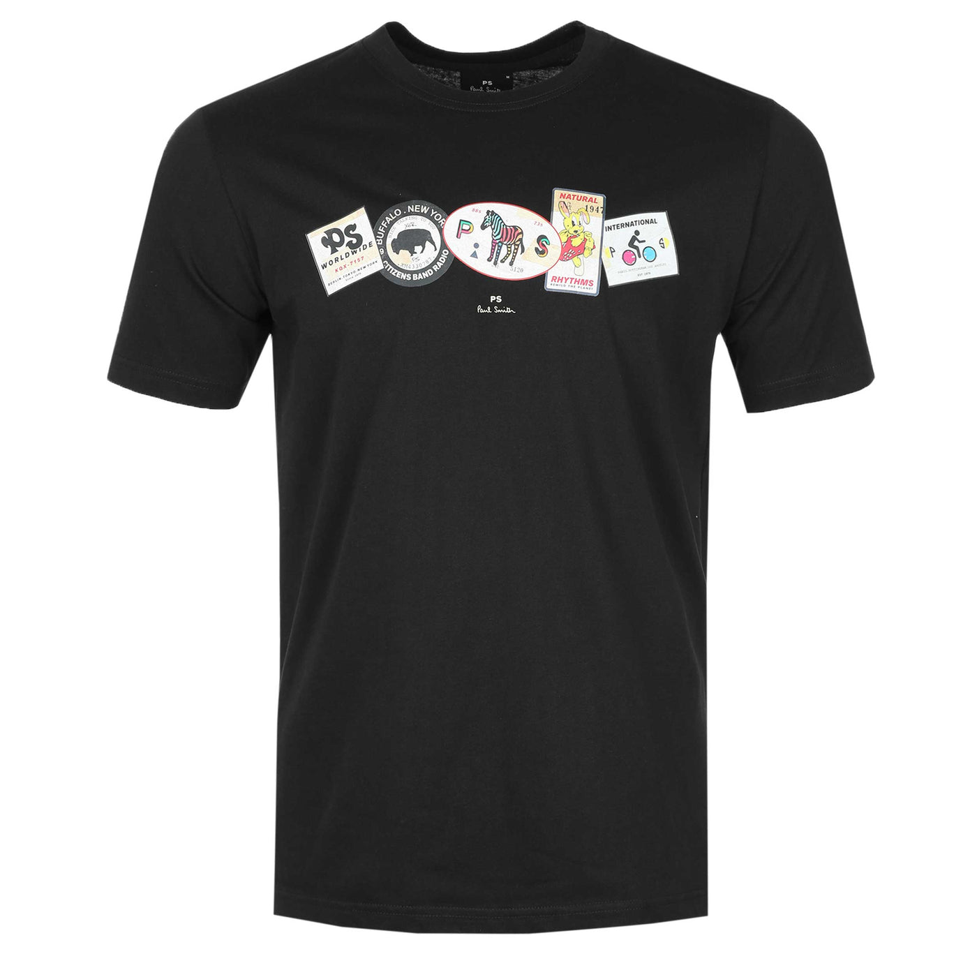 Paul Smith PS In A Row T Shirt in Black