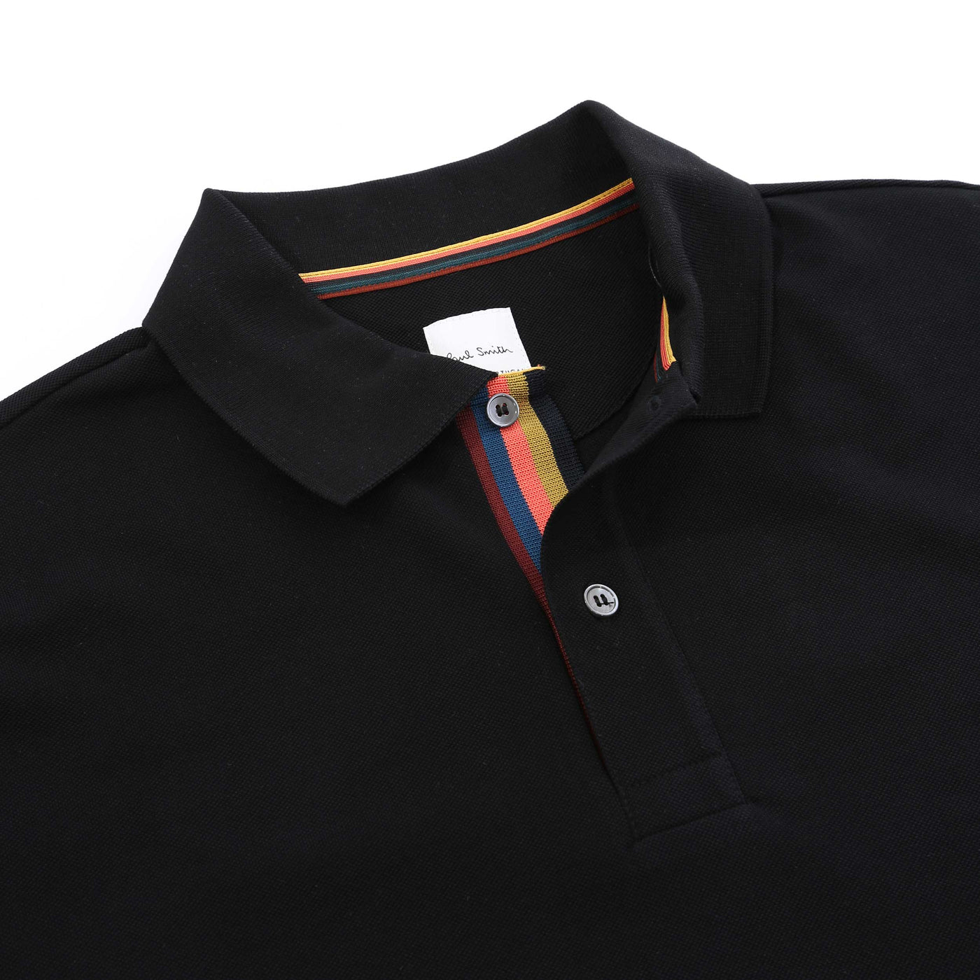Paul Smith Placket Polo Shirt in Black Collar