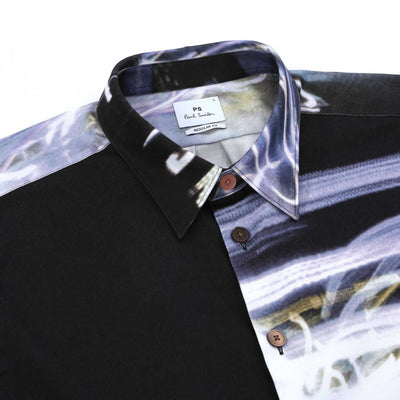 Paul Smith Reg Fit Lights Shirt in Black Collar