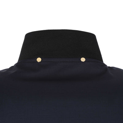 Paul Smith Regular Fit Bomber Jacket in Navy Rivet Detail