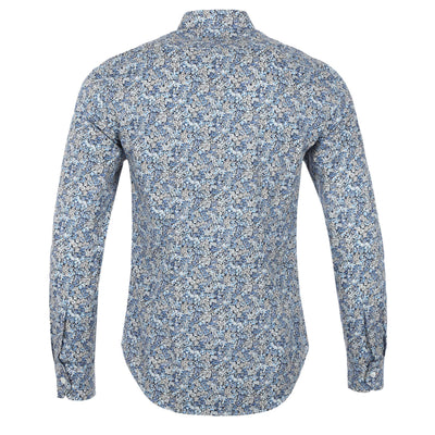 Paul Smith Slim Fit Floral Print Shirt in Petrol Blue Back