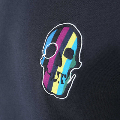 Paul Smith Stripe Skull Sweat Top in Navy Logo