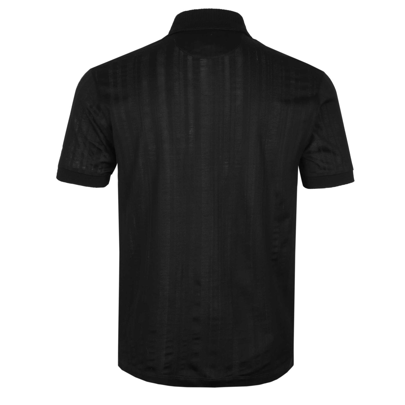 Paul Smith Tonal Stripe Polo Shirt in Black Back