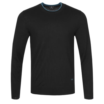 Paul Smith Trim Crew Neck Knitwear in Black