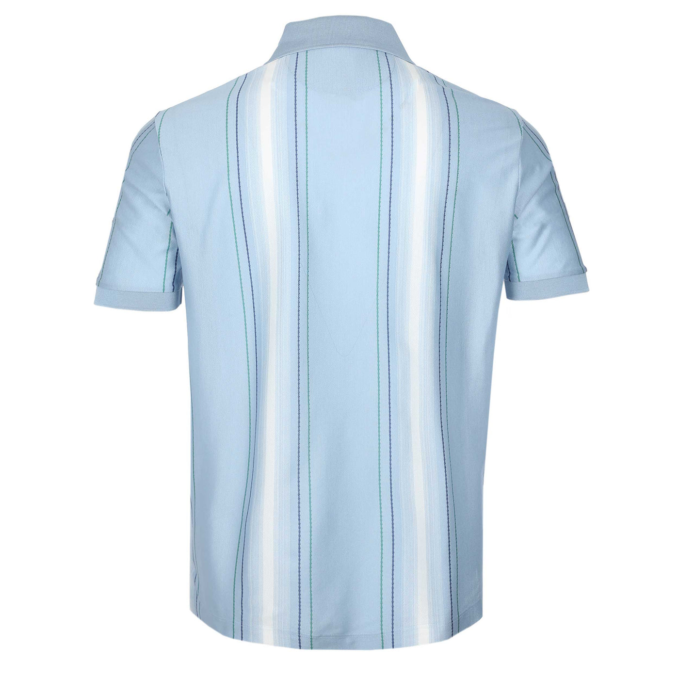 Paul Smith Vertical Stripe Polo Shirt in Light Blue Back