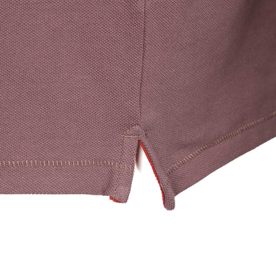 Paul Smith Zebra Badge LS Polo Shirt in Plum Detail