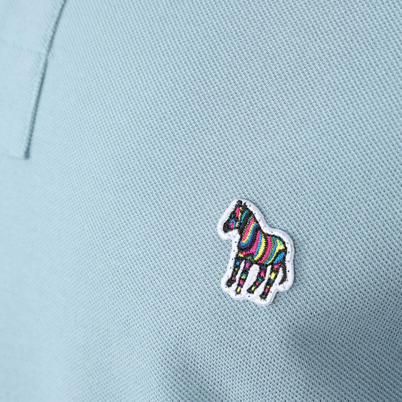 Paul Smith Zebra Badge Polo Shirt in Duck Egg Blue Logo