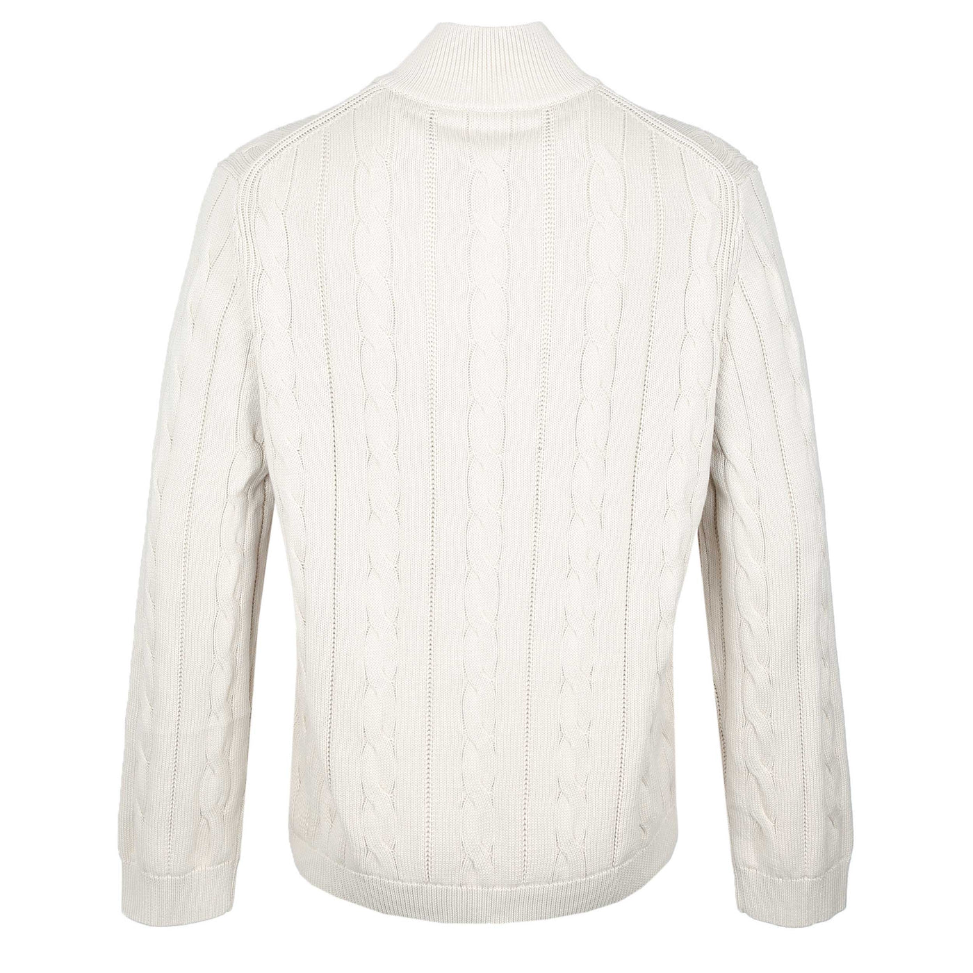 Paul Smith Zip Neck Sweater Knitwear in Beige Back