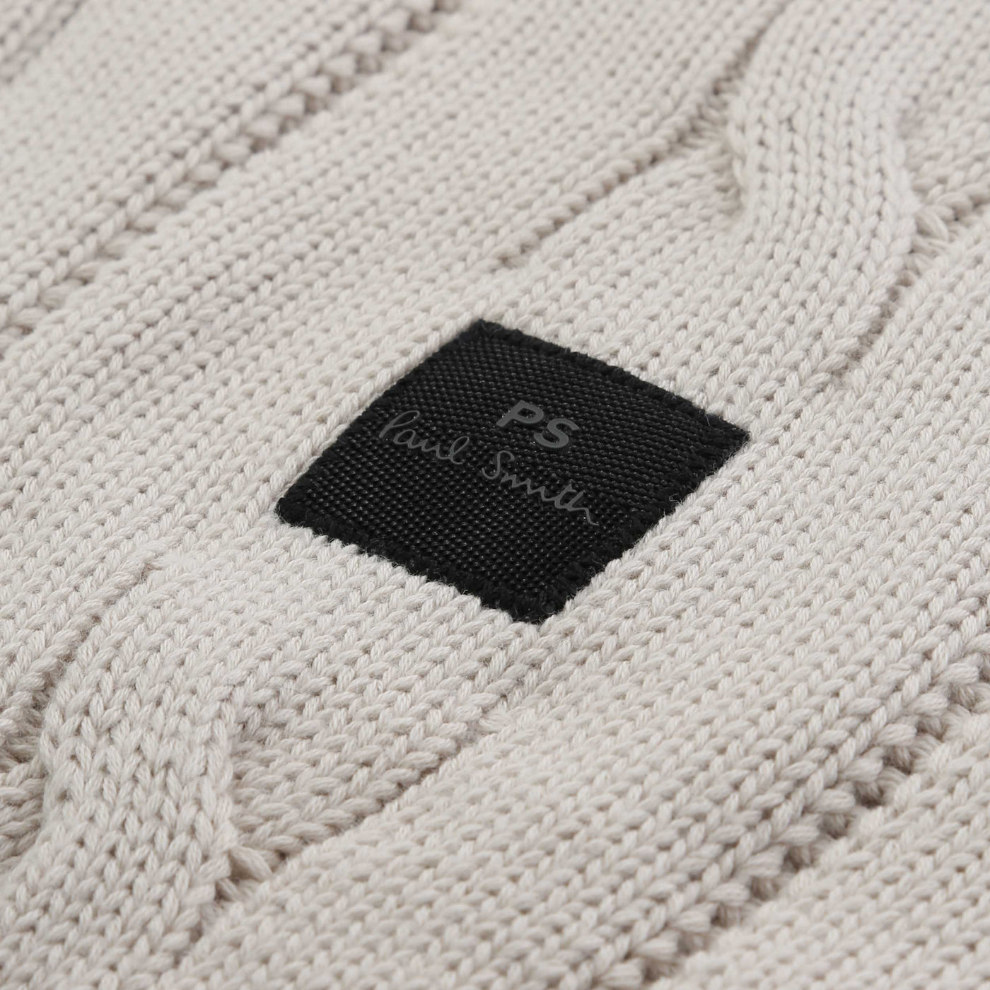 Paul Smith Zip Neck Sweater Knitwear in Beige Logo