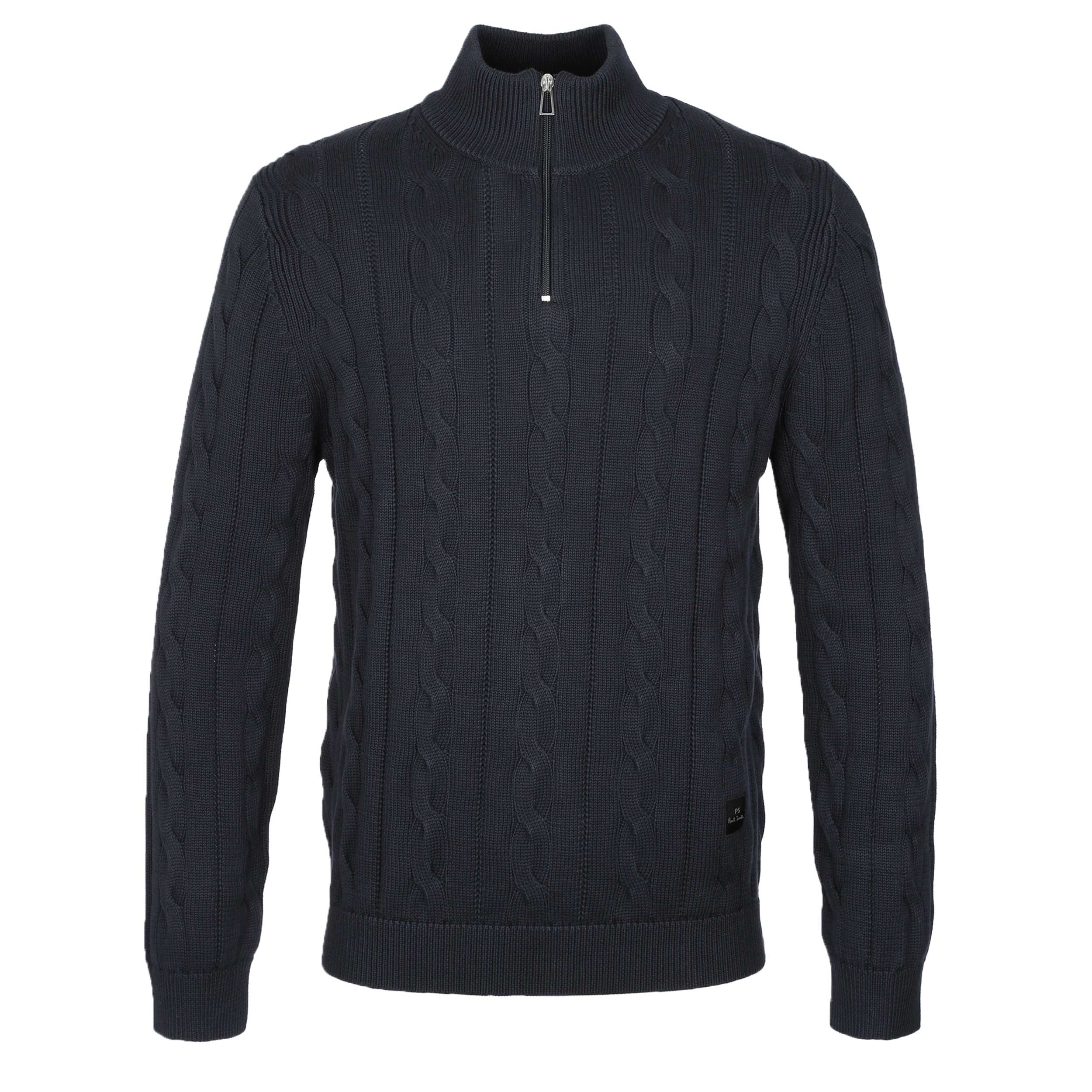 Paul Smith Zip Neck Sweater Knitwear in Navy