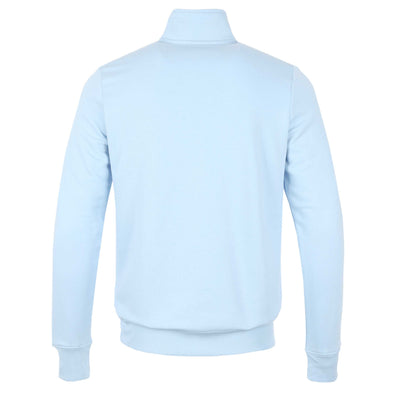 Paul Smith Half Zip Sweat Top in Sky Blue Back