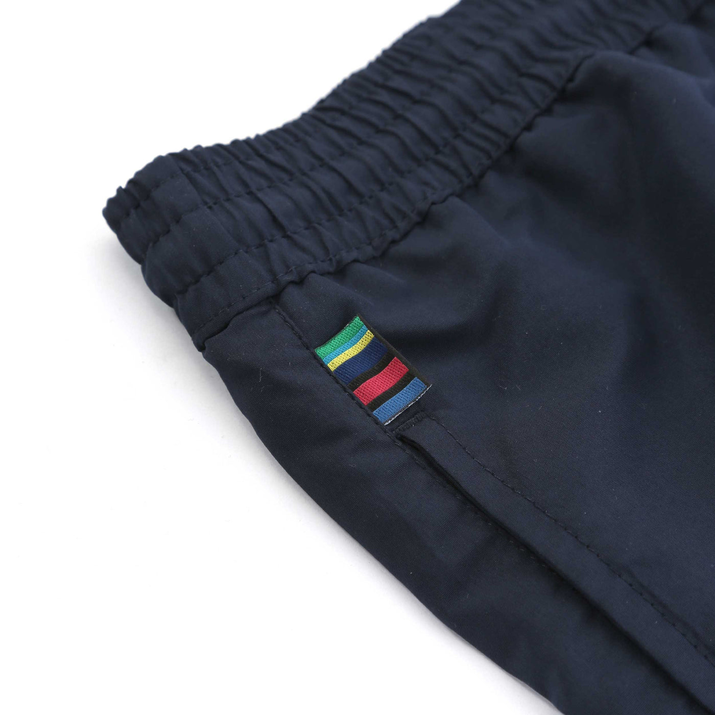 Paul Smith PS Zebra Swim Short in Navy Drawstring Tab Detail