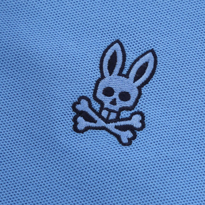 Psycho Bunny Chester Pique Polo Shirt in Mountain Sky Logo