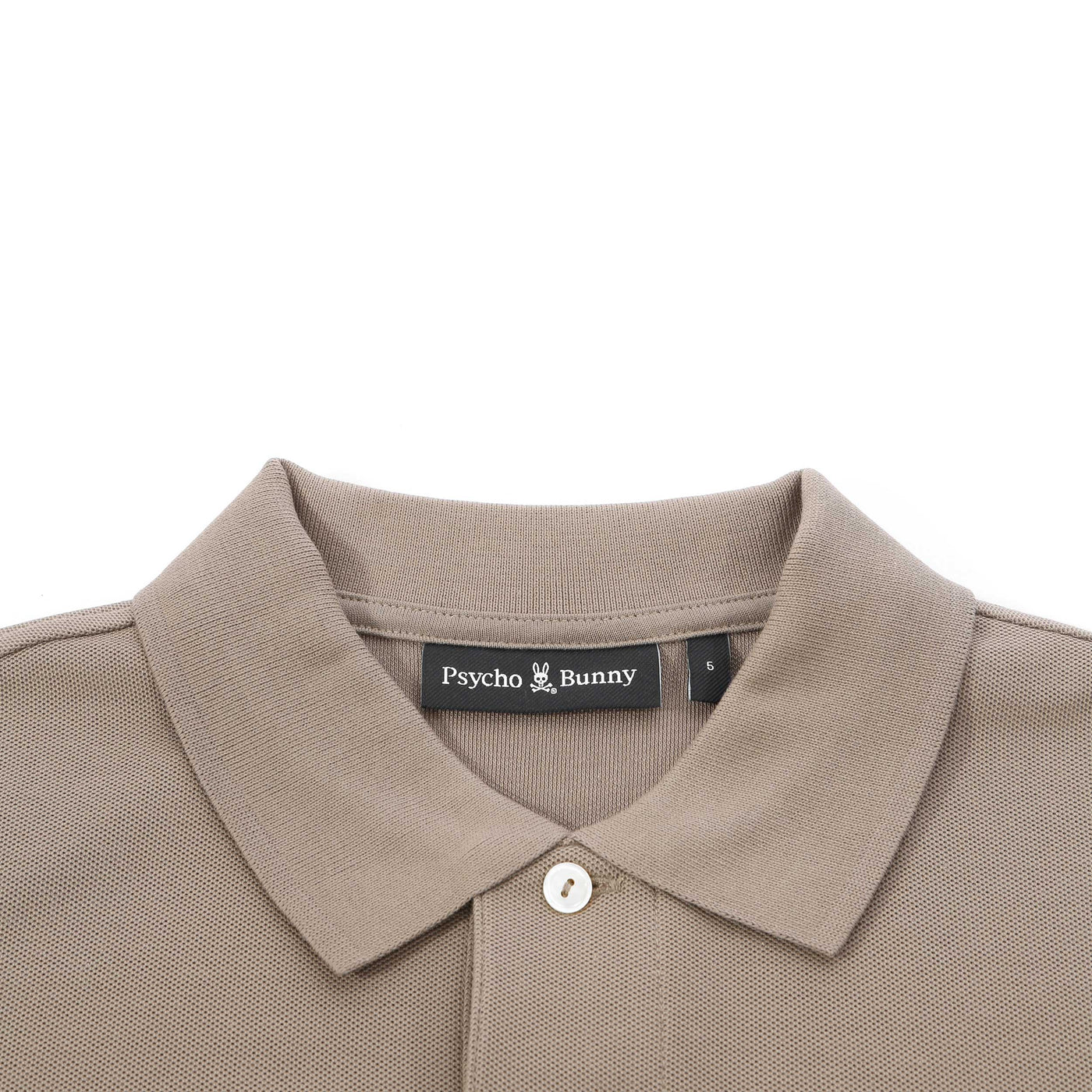 Psycho Bunny Classic Polo Shirt in Antique Taupe Collar