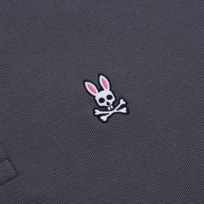 Psycho Bunny Classic Polo Shirt in Blackened Pearl Grey Logo