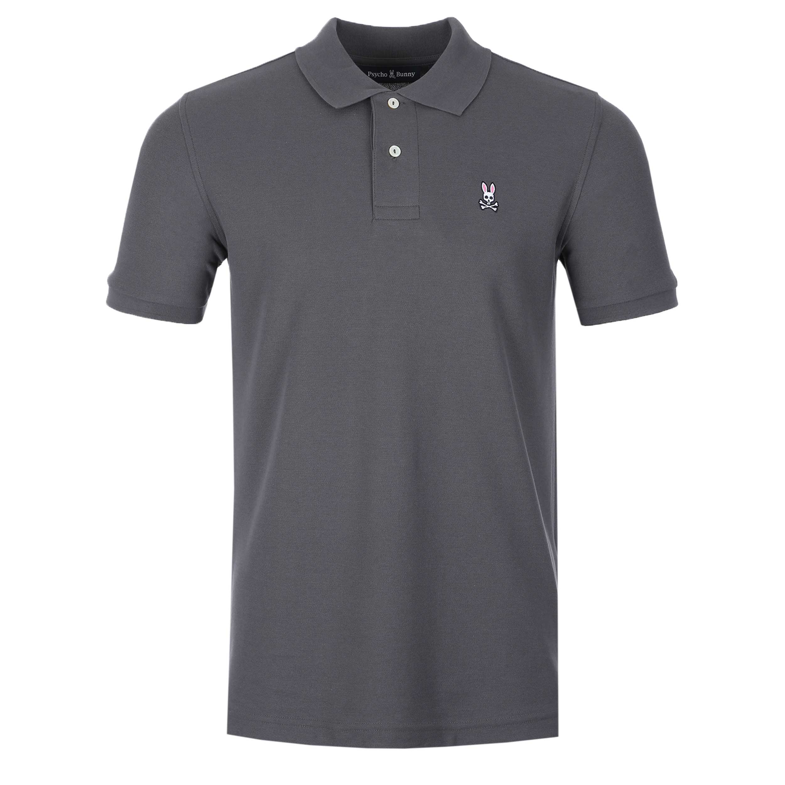 Psycho Bunny Classic Polo Shirt in Blackened Pearl Grey