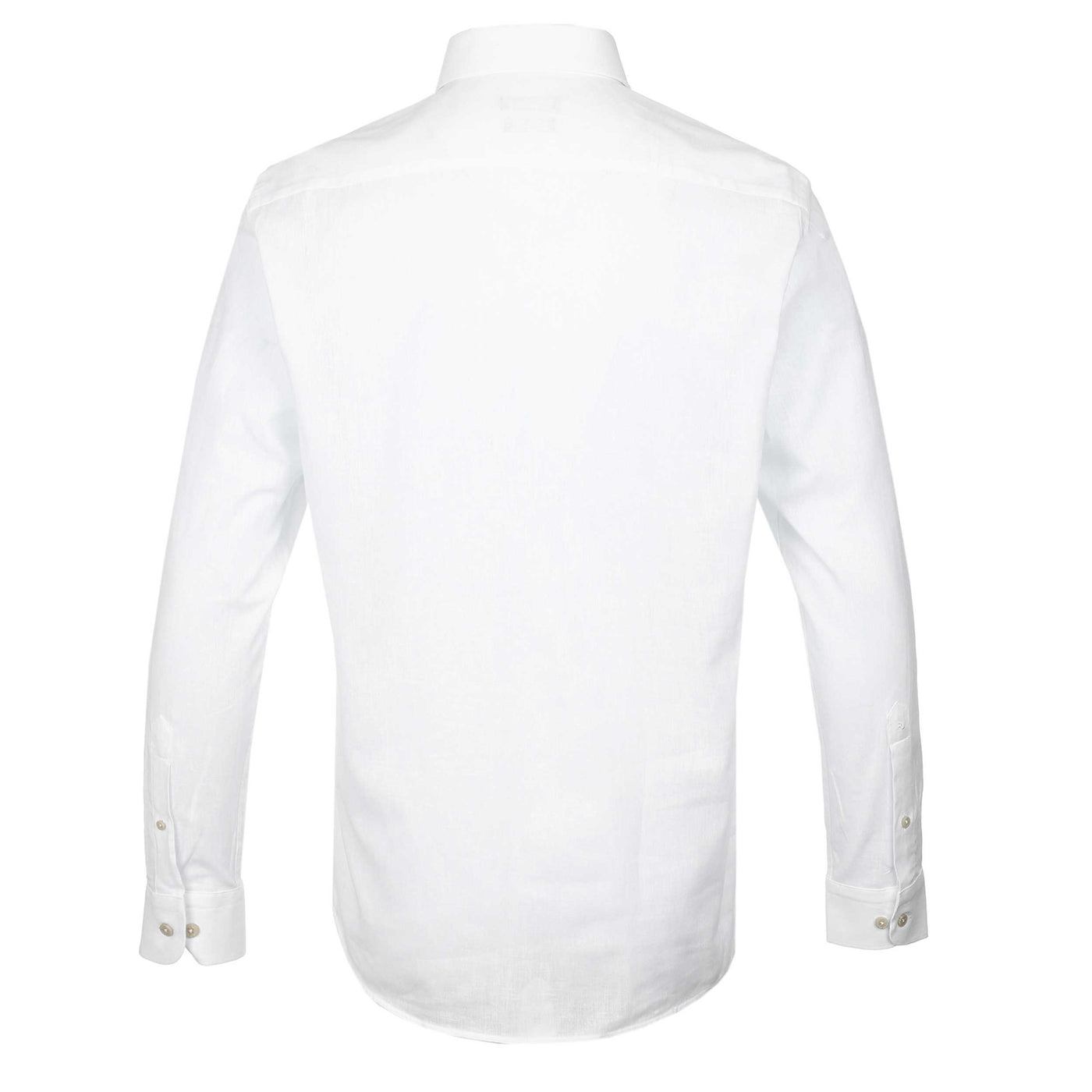 Remus Uomo Frank Linen Shirt in White Back