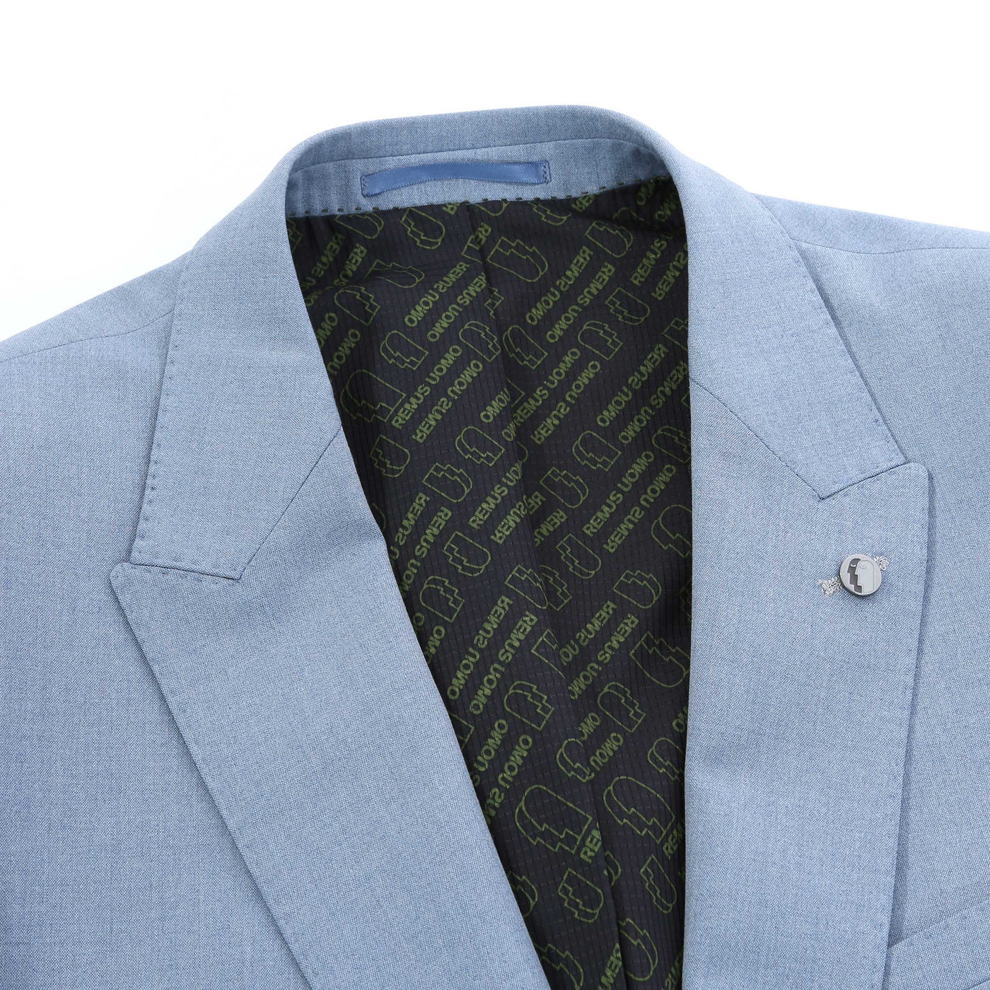 Remus Uomo Massa Jacket in Sky Blue Lapels