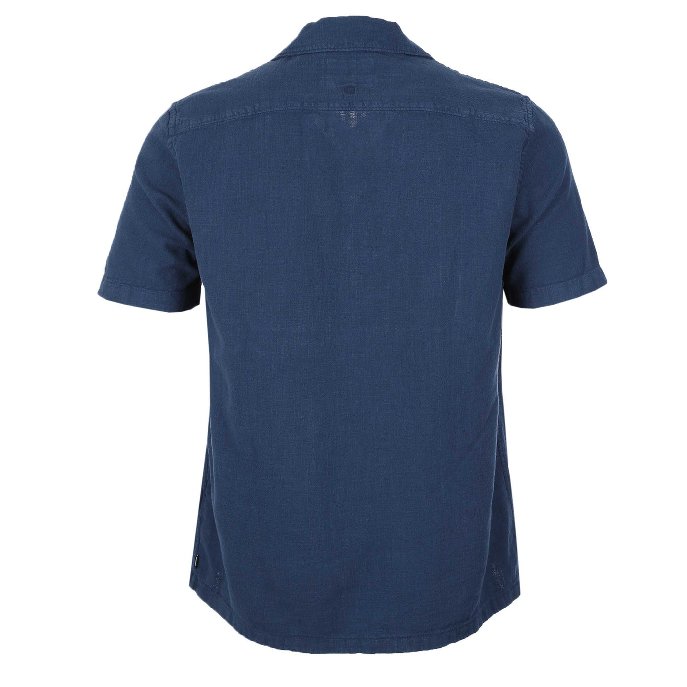 Remus Uomo Paolo Linen SS Shirt in Navy Back