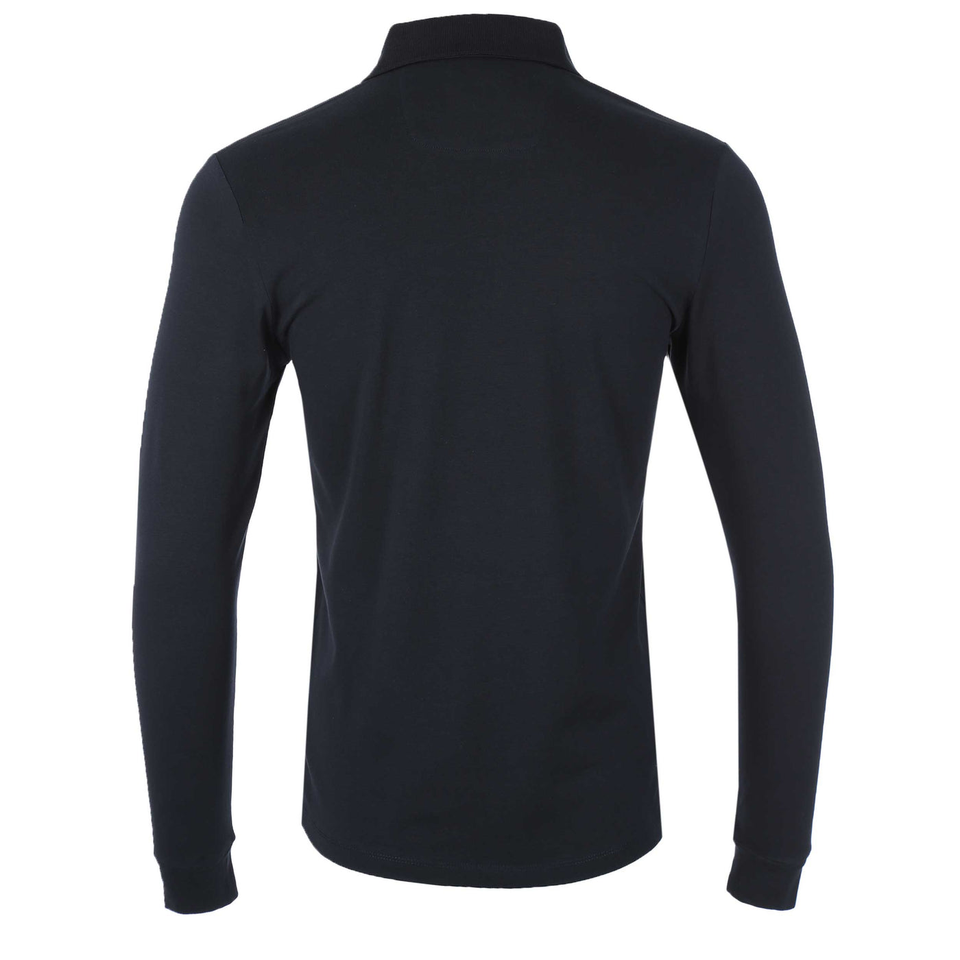 Remus Uomo Plain LS Polo Shirt in Navy