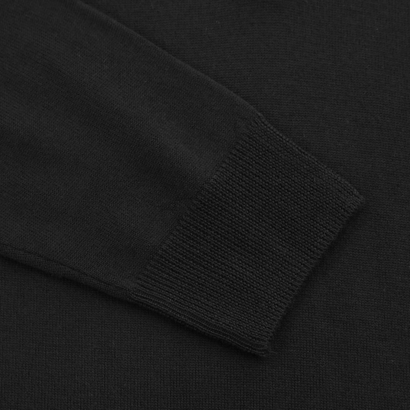 Sandbanks 1/4 Zip Knitwear in Black Cuff