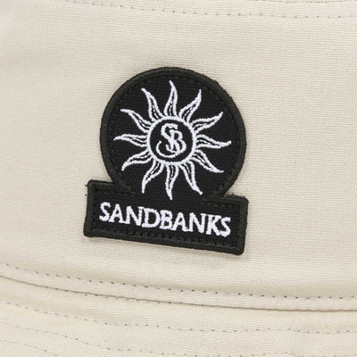 Sandbanks Badge Logo Bucket Hat in Stone Logo