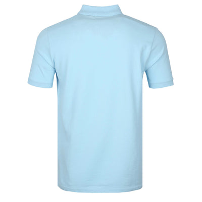 Sandbanks Badge Logo Polo Shirt in Crystal Blue Back