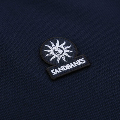 Sandbanks Badge Logo Polo Shirt in Navy Logo