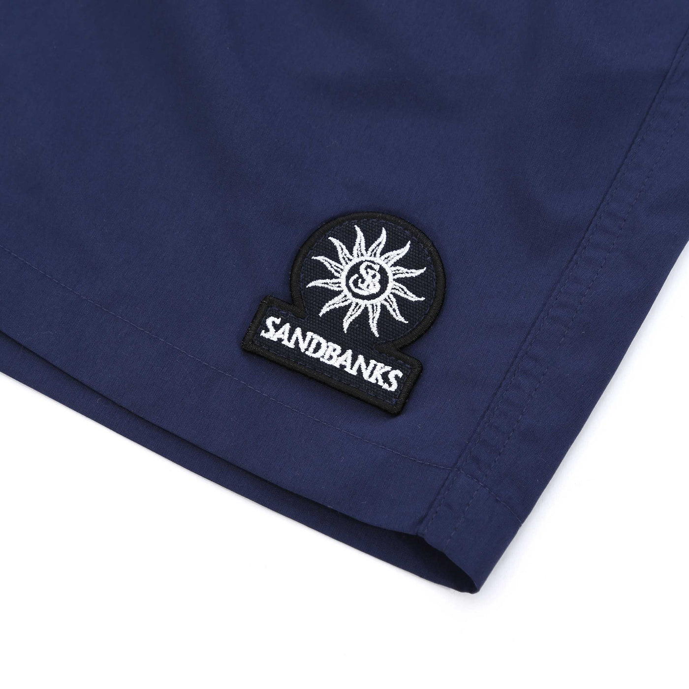 Sandbanks Badge Logo Swim Shorts in Navy Logo