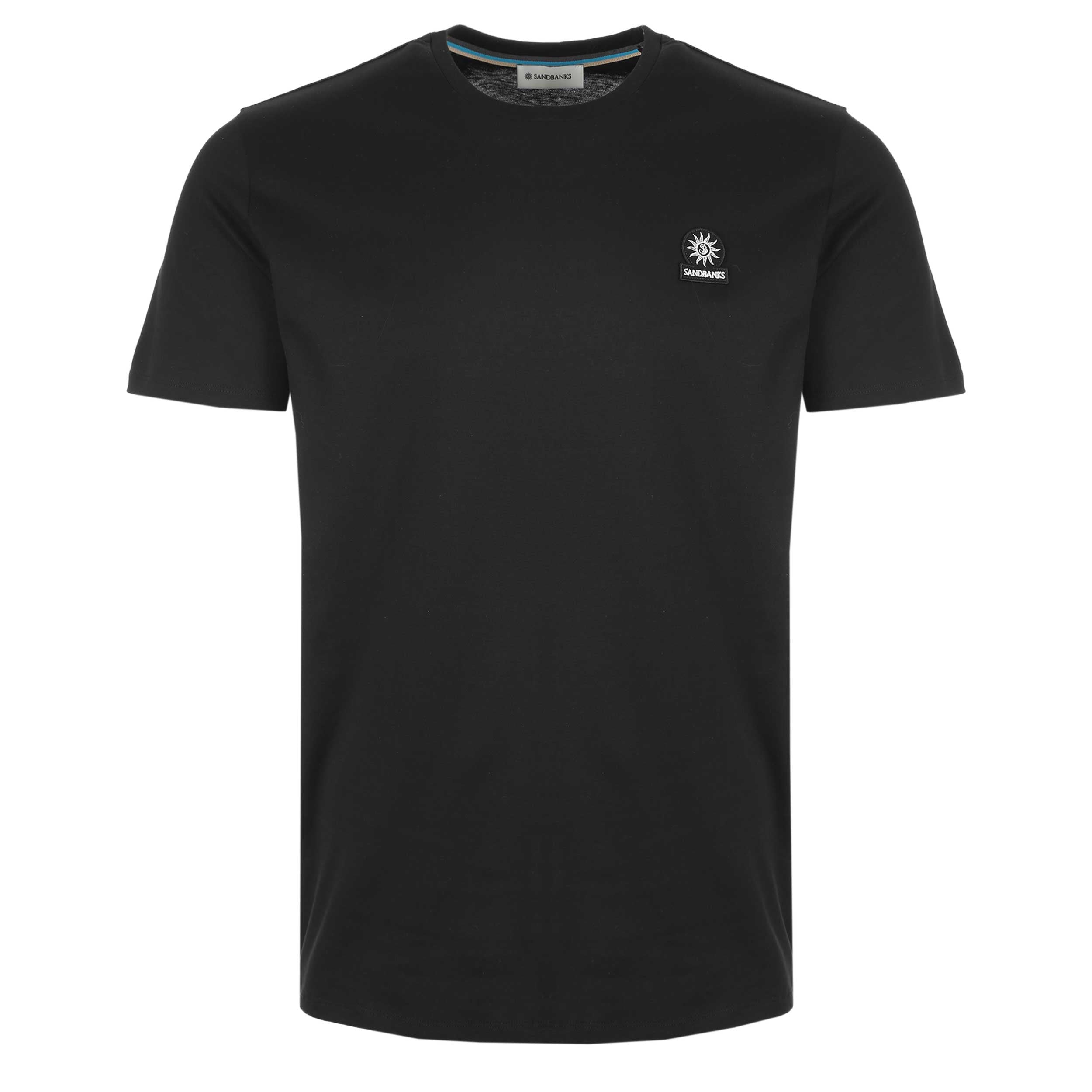 Sandbanks Badge Logo T Shirt in Black