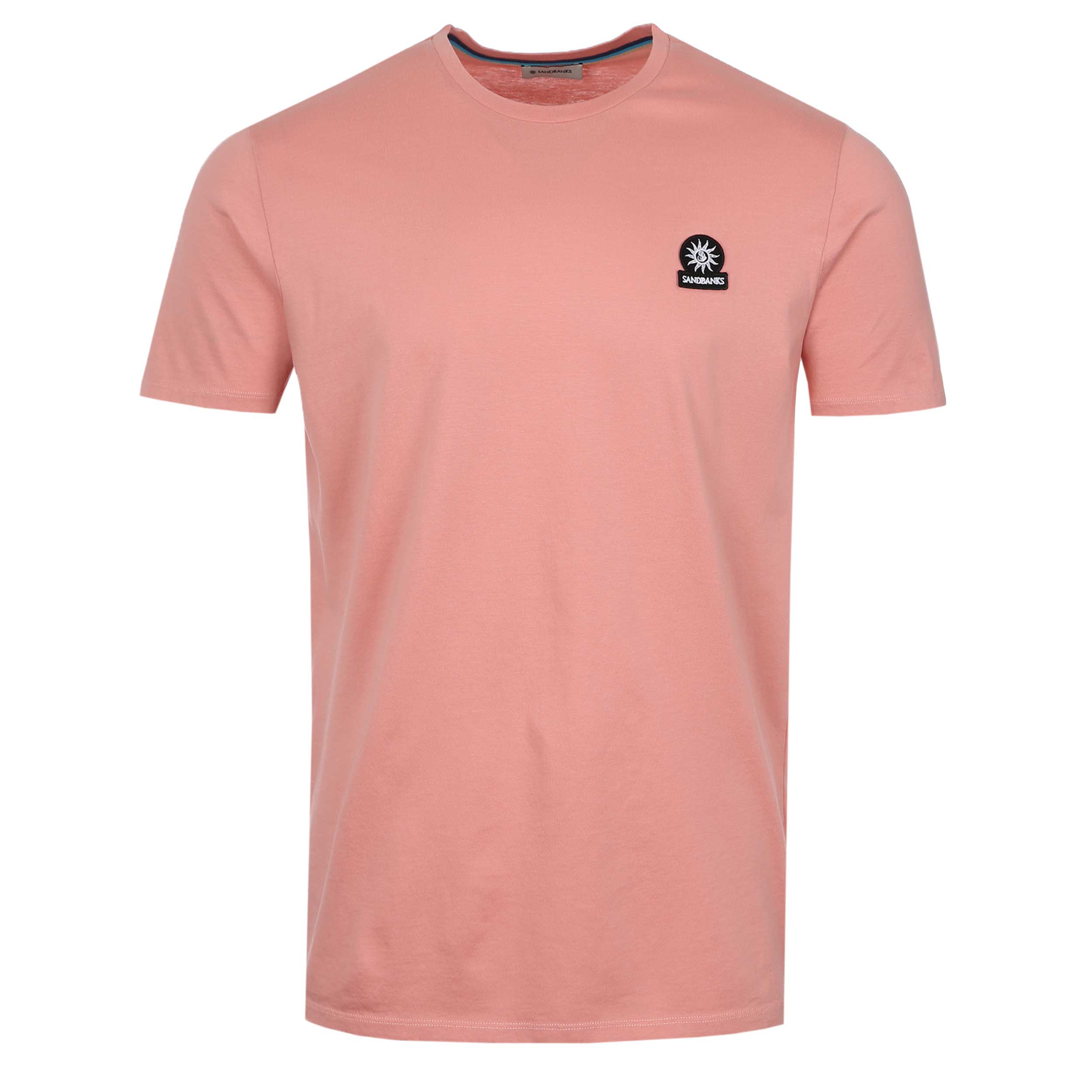 Sandbanks Badge Logo T Shirt in Dusty Pink