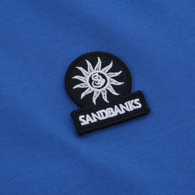 Sandbanks Badge Logo T Shirt in Nautical Blue Logo