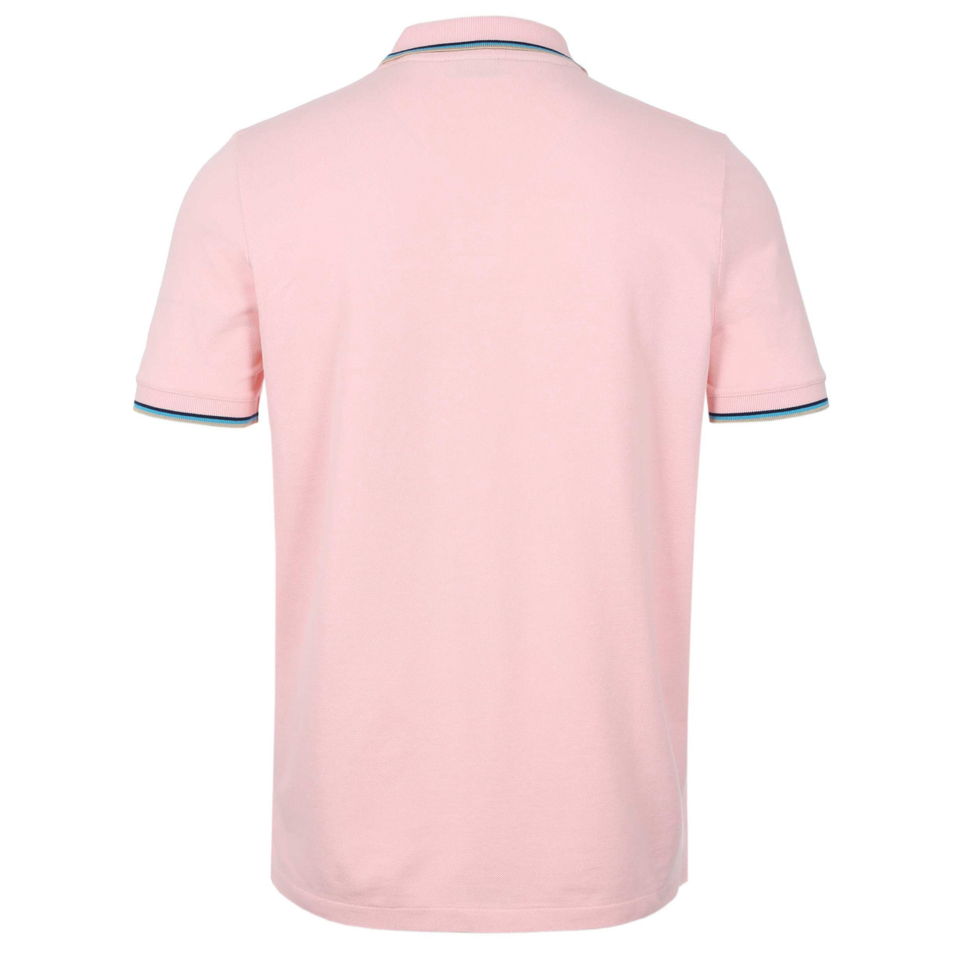 Sandbanks Badge Logo Tipped Polo Shirt in Crystal Rose Back